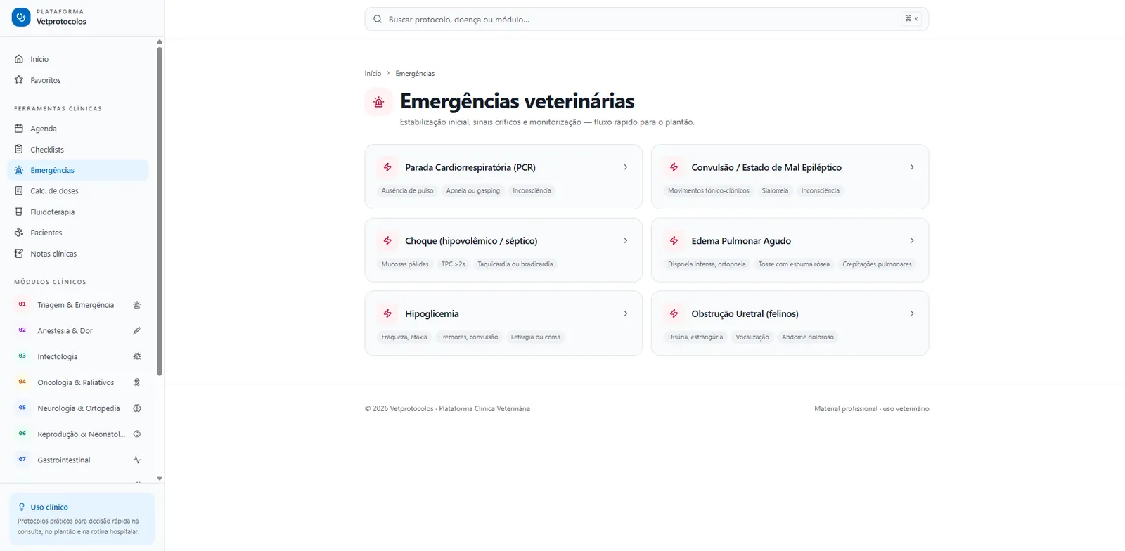 Emergências veterinárias